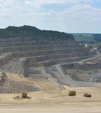 Industria de la extracción que manipula polvos