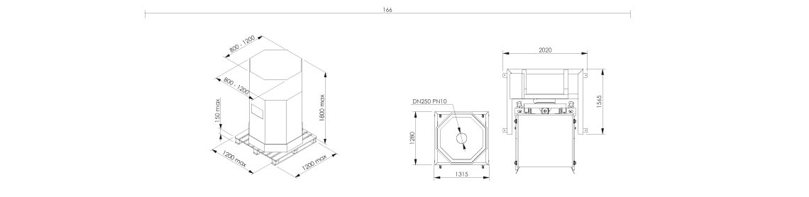 esquema de vaciado de octavines Palamatic Process