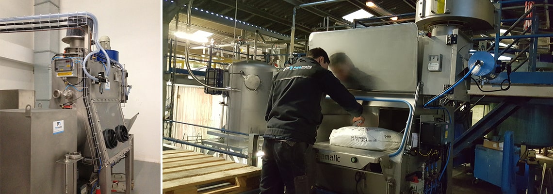 Sistema de vaciado de sacos para zonas ATEX Palamatic