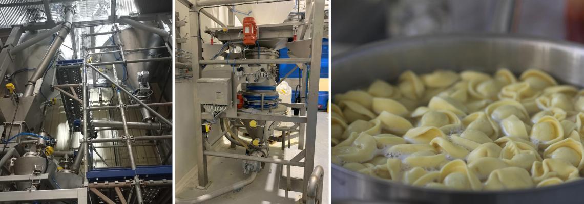 Produccion de pasta fresca transferencia neumatica vaciado de big bags