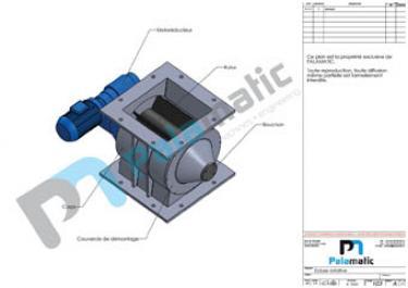 Plan écluse rotative à passage intégrale