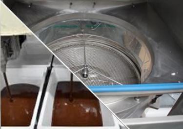 hygienic-manual-sack-discharging-sack-compaction Hygienic manual sack discharging sack compaction