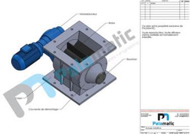 Plan écluse rotative pellets et copeaux