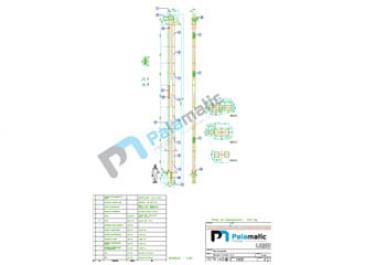 plano de elevador de cangilones