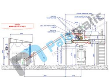 plano de vaciadora automática de sacos 