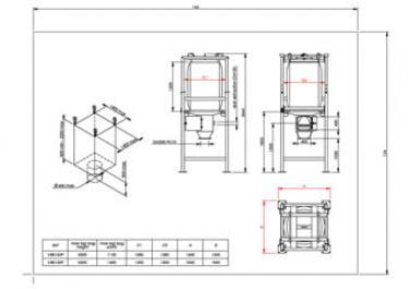 plano de la estación de vaciado de sacos - caja de descarga