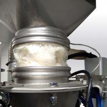 bfm-sitting-sleeve.jpg A BFM® fitting sleeve is a flexible connector used to join two pieces of equipment in powder processing systems.