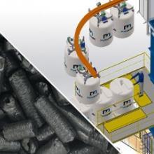 Vaciado semiautomático de big bags de carbón Vaciado semiautomático de big bags de carbón