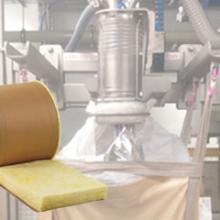 Glass wool manufacturing Discharge and pneumatic transfer of sodium nitrate