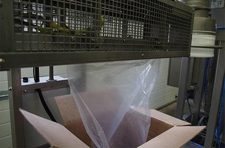 Cierre de la bolsa después del llenado