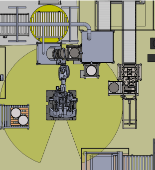 Plan de zone robotisée avec DrumBot 100